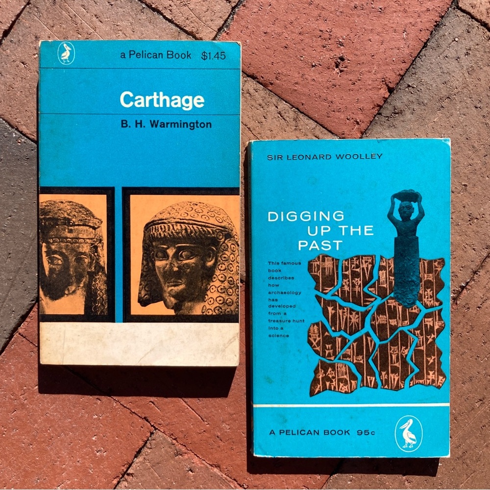 2 Vintage Archaeology Paperbacks Ancient History Carthage Sciences Excavation